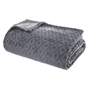 PLAID/MANTA 230X180CM MODELO `WINTER RHOMBUS` COR CINZENTO