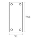 PLACA CEGA, MODELO PLP12, FEITA DE LATÃO COM ACABAMENTO ACETINADO