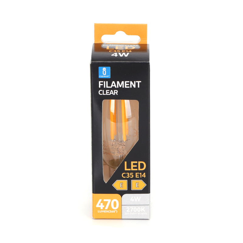 LED E14 C35 4W. LUZ QUENTE