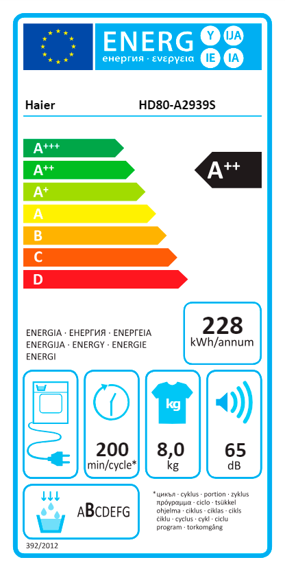 MÁQUINA DE SECAR ROUPA HAIER 8KG HD80A2939S( 8 KG CONDENSAÇÃO COM