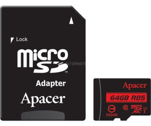 TARJETA DE MEMORIA APACER 64GB XC UHS 1 CON ADAPTADOR CLASE 10 10