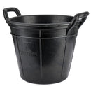 BALDE CANÁRIO 18 L DE BORRACHA PRETA RESISTENTE.