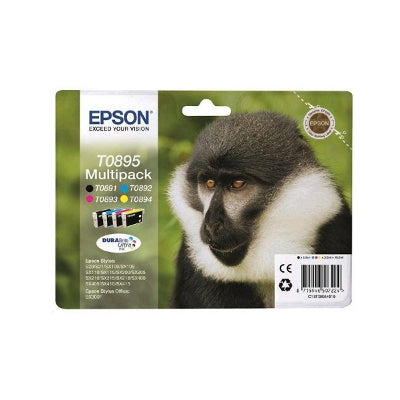 Epson Monkey Multipack de 4 cores T0895 Tinta DURABrite Ultra