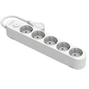REGLETA SILVERSANZ 5 TOMAS BLANCA INTERRUPTOR 1.5M
