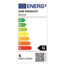 LÂMPADA ESFÉRICA LED E14 5W 400LM 4000K LUZ DIA Ø4,5X8CM EDM