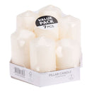 VELAS BRANCAS Ø55 MM COM ALTURAS DIFERENTES, 7 PCS