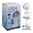 VENTILADOR DE MESA RECARREGÁVEL, BRANCO E CINZENTO, 3 VELOCIDADES