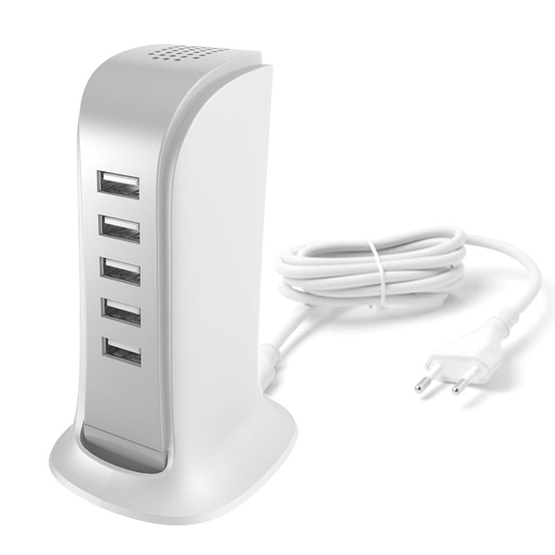 CARREGADOR DUDAO A5EU 5X USB + CABO DE ALIMENTAÇÃO