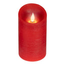 VELA DE CERA LED, COM TOPO CURVO, COR VERMELHA, Ø7,5 X 12,5 CM