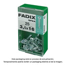 CAIXA S 25 UNID. PARAFUSO ROSCA CHAPA CP AUTOT. ZINCO 3,5X16MM FA