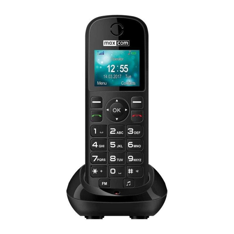 TELEFONE SEM FIOS MAXCOM SIM CARD - MM 35D PRETO