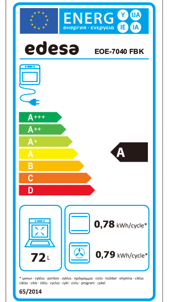 FORNO EDESA - EOE-7040 FBK