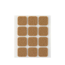 PACK 12 FELTROS ADESIVOS SINTETICOS CASTANHO 22X22MM PLASFIX INOF