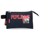 ESTOJO ESCOLAR RETANGULAR PEPE JEANS DIKRAN AZUL MARINHO C/ TRIPL