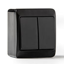 COMUTADOR DE ESCADA DUPLO ESTANQUE IP44, 16A 250 V, PRETO