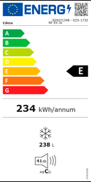 ARCA VERTICAL EDESA EZS1732NFEX( NO FROST  - INOX  - 238 LITROS )