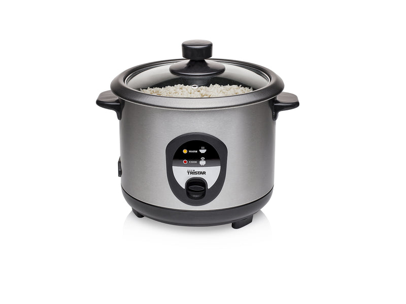 Tristar RK-6126 panela de arroz 1 l 400 W Preto, Aço inoxidável