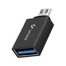 ADAPTADOR UNICO MICRO USB3.0 METÃLICO. NEGRO