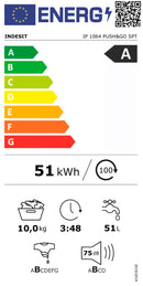 LAVADORA INDESIT IP1064PUSH&GO 10K 1400R
