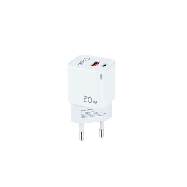 NUCLEO TOOQ TQWC-QCPD20WT 1XUSB-TIPO C 1X USB 20W BRANCO