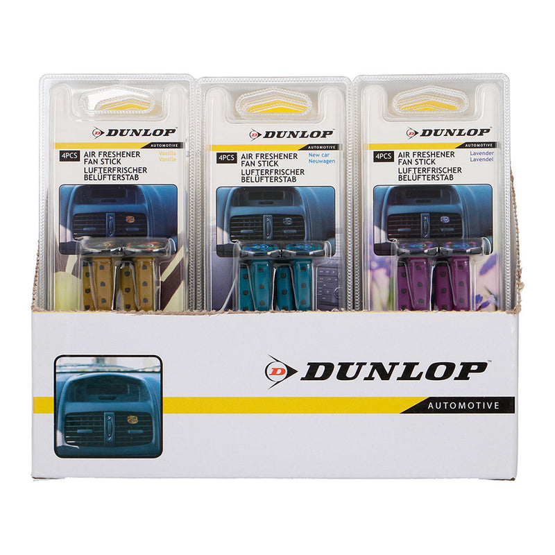 PACK 4 AMBIENTADOR EM STICK PARA CARRO DUNLOP CORES / MODELOS DIV