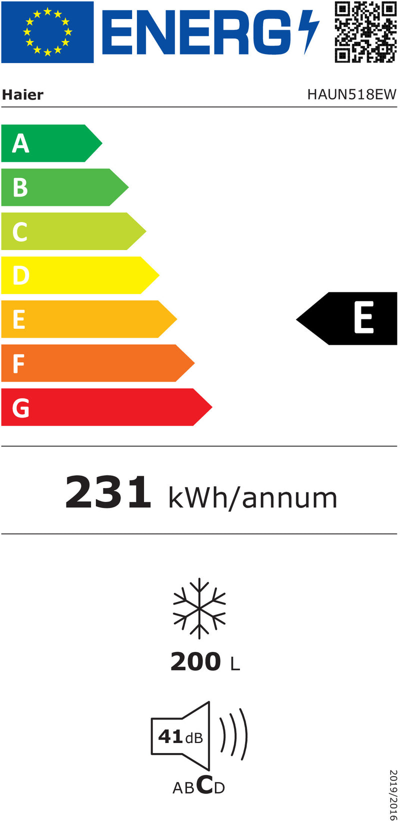 CONGELADOR VERTICAL HAIER HAUN518EW 177X54 NF INT