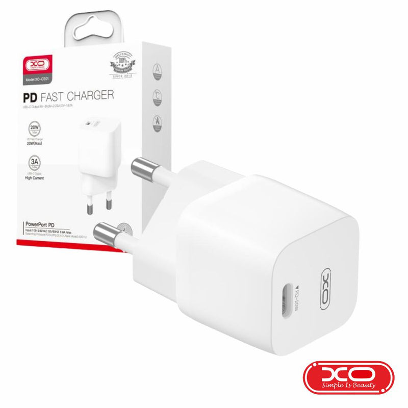 ALIMENTADOR USB-C PD 20W 3A BRANCO XO