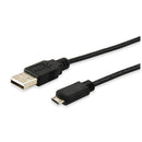 Equip 128594 cabo USB 1 m USB 2.0 USB A Micro-USB B Preto