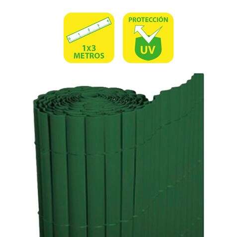 SUNGARDEN CAÑIZO PLASTICO DOBLE CARA 1X3M - COLOR VERDE