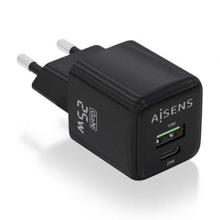 AISENS ASCH-25W2P015-BK carregador de dispositivos móveis Univers