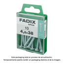 CAIXA M 10 UNID. PARAFUSO ROSCA CHAPA CR ZINCO 4,8X38MM FADIX