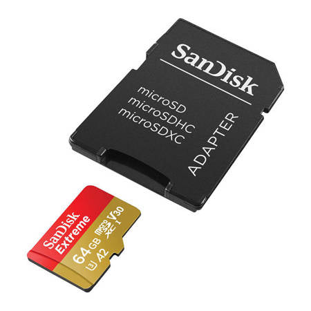 SANDISK EXTREME 64 GB MICROSDXC UHS-I CLASSE 10