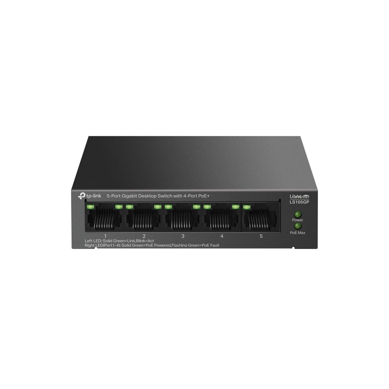 TP-LINK 5-PORT GIGABIT DESKTOP SWITCH WITH  4-PORT POE+