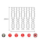 CORTINA EASY-CONNECT BRANCO QUENTE 10 FILAS 200 LEDS IP44 30V TOT