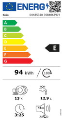 MÁQUINA DE LAVAR LOUÇA BEKO DE ENCASTRE TOTAL 5 PROGRAMAS 13TALHE