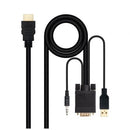 CABO CONVERSOR NANOCABLE 10.15.4350 HDMI MACHO - VGA HEMBRA - JAC