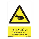 SINAL PERIGO ´´ATENCION RIESGO DE ATRAPAMIENTO´´ (PVC 0.7MM) 30