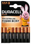 PACK DE 8 PILAS AAA DURACELL PLUS POWER BOOST DPBLR3B8 1.5V ALCAL