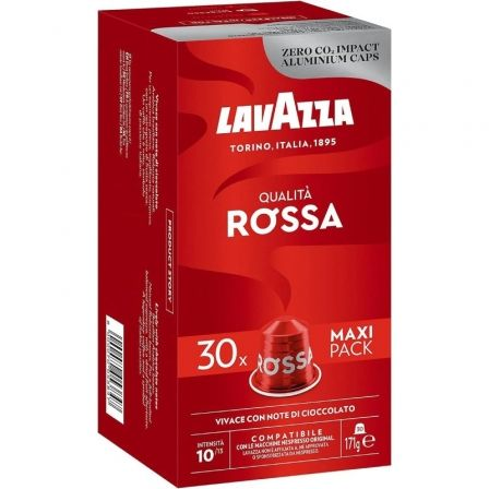 CÁPSULA LAVAZZA QUALITÁ ROSSA PARA CAFETERAS NESPRESSO CAJA DE 30