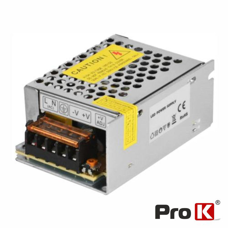 FONTE DE ALIMENTAÇÃO INDUSTRIAL 12V 25W 2A PROK