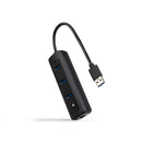 HUB USB 3.0 NANOCABLE 10.16.4604 3XUSB 1XRJ45 NEGRO