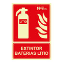 PÔSTER ´´EXTINÇÃO DE INCÊNDIO´´ PARA BATERIAS DE LÍTIO CLASSE A