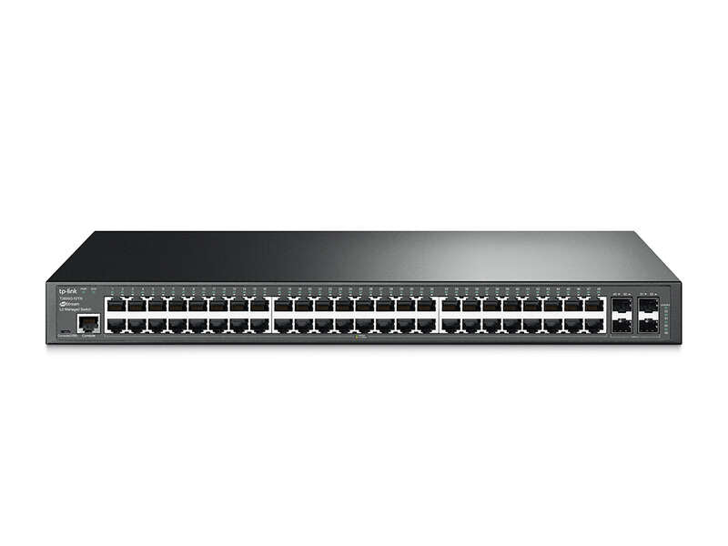 SWITCH C/GESTÃO TP-LINK PURE-GIGABIT 48 PORTAS GIGABIT+4SFP 10/10