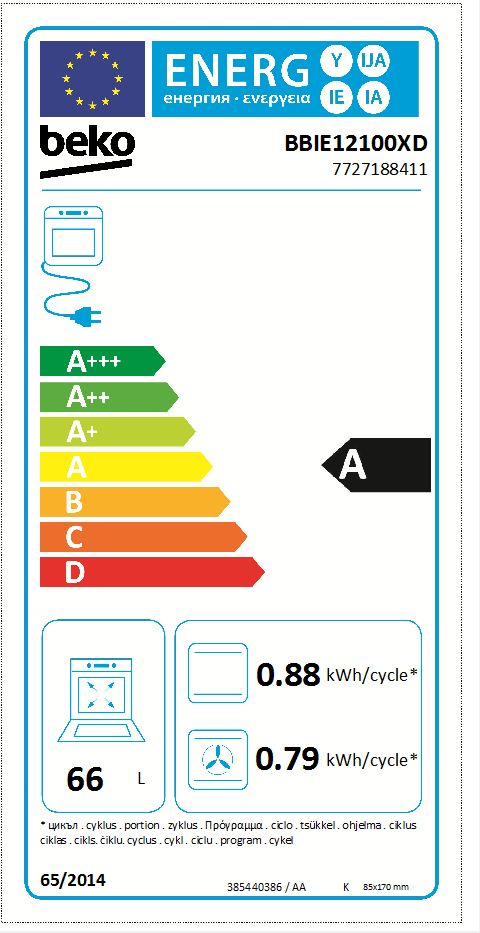 Beko BBIE12100XD forno 66 l 2400 W A Preto, Aço inoxidável