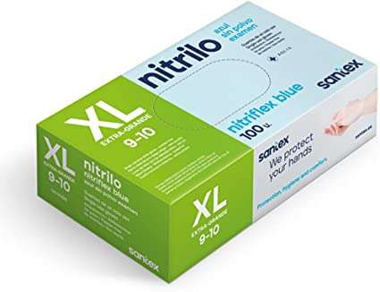 SANTEX NITRIFLEX BLUE PACK DE 100 LUVAS DE NITRILO PARA EXAMEN TA