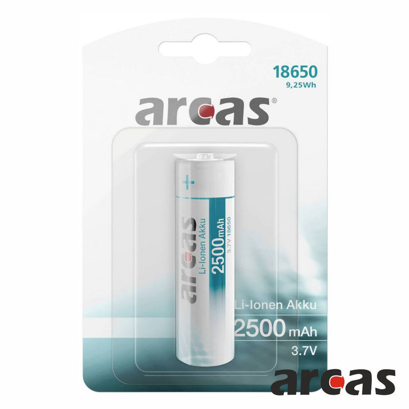 PILHA LÍTIO 18650 3.7V 2500MAH RECARREGÁVEL ARCAS