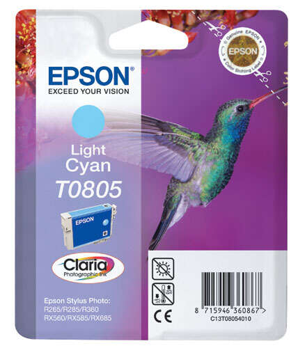 Epson Hummingbird Tinteiro Cyan Claro T0805 Tinta Claria Photogra