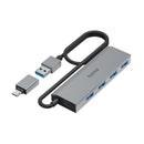 HAMA USB HUB 4 PORTS USB 3.2 GEN1 5GBITS + POWER
