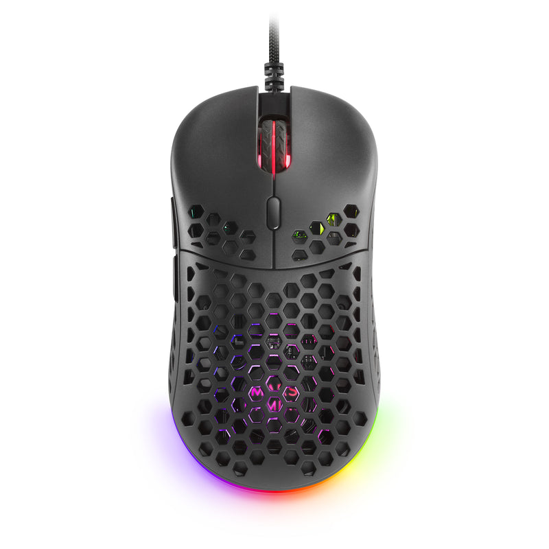 MARS GAMING MM55 BLACK MOUSE, 12800DPI, EXTREME-LIGHT 55G, RGB, P