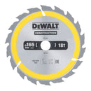 DISCO PARA CONSTRUÇÃO Ø165X20MM 18T (AC) DT1933-QZ DEWALT